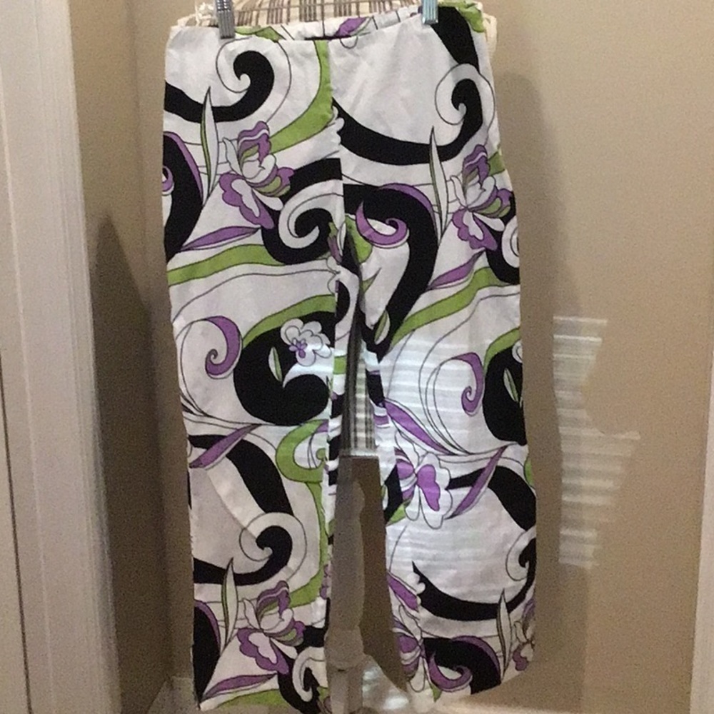 Karen Kane Side Zip Floral Pants Size 6
